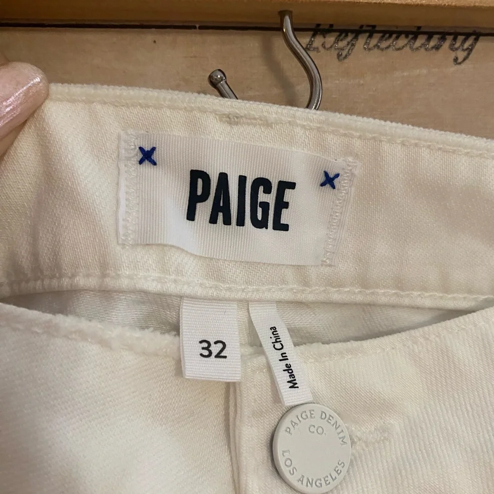 PAIGE Aideen White Denim Jean Skirt - Picture 6 of 6